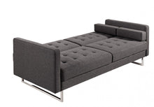 Load image into Gallery viewer, Sleeper Sofa With Silver Legs - Gray