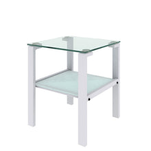 Load image into Gallery viewer, Glass Two Layer Tea Table, Small Round Table, Bedroom Corner Table, Living Room Side Table