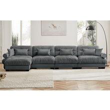 Load image into Gallery viewer, Super Comfort Oversized Modular Sectional Sofa With Movable Ottoman