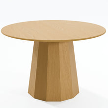 Load image into Gallery viewer, Wooden Pedestal Base Round Top Dining Table - Natural