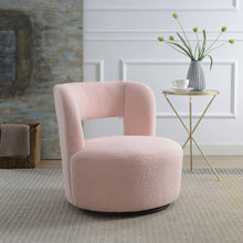 Load image into Gallery viewer, Swivel Comfy Round Barrel Chair With Soft Teddy Fabric For Living Room