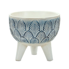 Load image into Gallery viewer, Poly Geometric Pot Planters (Set of 2) - Blue / White