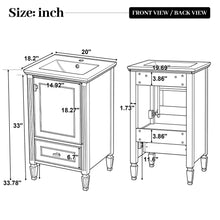 Load image into Gallery viewer, Retro Bathroom Vanity With Sink