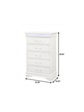 Load image into Gallery viewer, Solid Wood Five Drawer Chest With Led Lighting - White