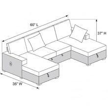 Load image into Gallery viewer, Convertible Sectional Upholstered Sleeper Sofa With Storage Chaise