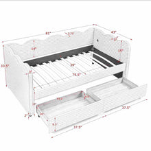 Load image into Gallery viewer, Gingham Daybed With USB Charging Port, Wave-Shaped Design