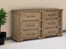 Load image into Gallery viewer, Wood 6 Drawer Double Dresser - Natural