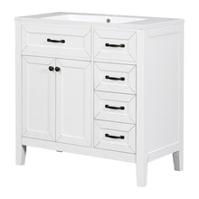 Load image into Gallery viewer, Modern Bathroom Vanity With Sink, Freestanding With Drawers And Doors