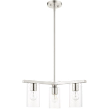 Load image into Gallery viewer, 17" 3-Light Dimmable Chandelier With Shades - Nickel