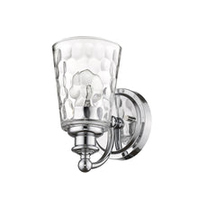 Load image into Gallery viewer, Metal And Pebbled Glass Wall Light - Silver