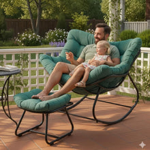 Load image into Gallery viewer, Egg Rocking Chair With Ottoman