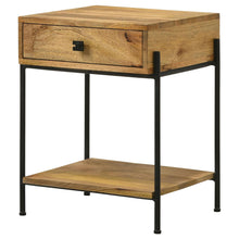 Load image into Gallery viewer, 1 Drawer Accent Table With Bottom Shelf - Brown