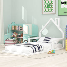 Load image into Gallery viewer, Floor Bed With House Shaped Headboard