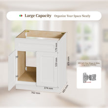 Load image into Gallery viewer, Shaker Base Cabinet With Soft-Close Drawer & Double Doors, Adjustable Shelf