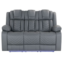 Load image into Gallery viewer, Raize - 10 Power Reclining Sofa With DDT, WC And LED - Gray