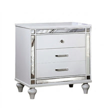 Load image into Gallery viewer, Contemporary Nightstand With Crocodile Textured Trim