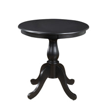 Load image into Gallery viewer, 30" Rounded Solid Manufactured Wood And Solid Wood Pedestal Base Dining Table - Black