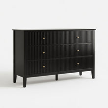 Load image into Gallery viewer, Modern 6 Drawer Fluted Dresser