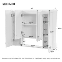 Load image into Gallery viewer, Wall Mounted Bathroom Cabinet With 5 Adjustable Shelves