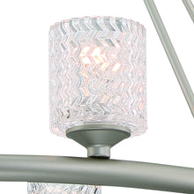 Load image into Gallery viewer, Shaded Ten Light Metal Dimmable Chandelier With Shades - Silver