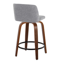 Load image into Gallery viewer, Toriano - Mid Century Modern, Fixed Height Counter Stool & Swivel And Round Footrest (Set of 2)