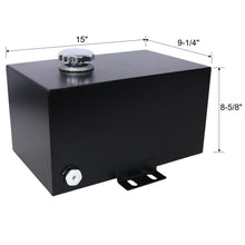Load image into Gallery viewer, Heavy Duty 5 Gallon Steel Hydraulic Fluid Reservoir Tank With Mounting Foot, 14 Gauge - Black