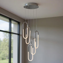Load image into Gallery viewer, Five Light Metal LED Dimmable Smart Enabled Chandelier - Silver