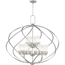 Load image into Gallery viewer, 39" Twelve Light Dimmable Chandelier With Shades - Nickel