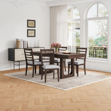 Load image into Gallery viewer, Upholstered Armless Chairs With High Ladder Back