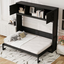 Load image into Gallery viewer, Rustic Casual Murphy Bed With Storage Cabinets