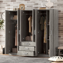 Load image into Gallery viewer, 6 Doors Wardrobe Storage For Bedroom, With Big Drawers