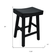 Load image into Gallery viewer, Backless Counter Height Bar Chair - Black