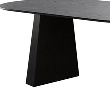 Load image into Gallery viewer, Wooden Double Pedestal Base Oval Dining Table - Black