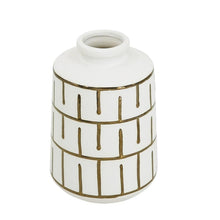 Load image into Gallery viewer, Geometric Round Table Vase - Ivory / Ivory