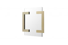 Load image into Gallery viewer, 35" Abstract Metal Framed Accent Mirror - Gold