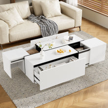 Load image into Gallery viewer, Extendable Coffee Table With 2 Hidden Storage Space And 2 Drawers For Living Room