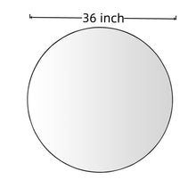 Load image into Gallery viewer, Wall Circular Framed Vanity Mirror For Bathroom, Living Room Decor - Black