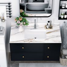 Load image into Gallery viewer, Elegant Vanity Top With Undermount Sink And Backsplash, Sintered Stone