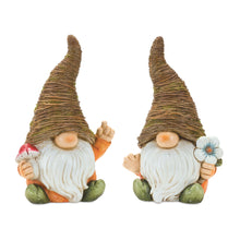 Load image into Gallery viewer, Poly Standing Gnome Tabletop Sculpture (Set of 2) - Brown