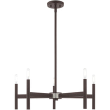 Load image into Gallery viewer, 20'' 5-Light Dimmable Chandelier & Shades - Bronze