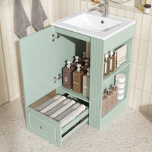 Load image into Gallery viewer, Modern Freestanding Bathroom Vanity With Sink, Soft-Close Drawer, Towel Bar