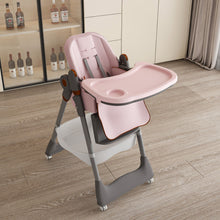 Load image into Gallery viewer, Adjustable Baby High Chair 0-6 Years, Portable Infant Feeding Seat With Safety Belt, Silent Lockable Wheels