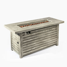 Load image into Gallery viewer, Propane Gas Fire Pit Table, 50000 Btu, Rectangular For Outside - Light Beige