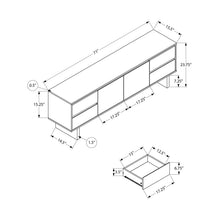 Load image into Gallery viewer, TV Stand With Storage Drawers And Cabinet - Brown