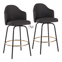 Load image into Gallery viewer, Ahoy - Contemporary Fixed Height Counter Stool Round Footrest (Set of 2)