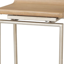 Load image into Gallery viewer, 31" Solid Wood And Iron Low Back Bar Height Bar Chair - Silver / Natural