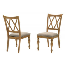 Load image into Gallery viewer, Dining Chair, Double X Back Kitchen Chairs (Set of 2) - Brown
