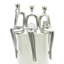 Load image into Gallery viewer, People Tabletop Sculpture (Set of 3) - Silver