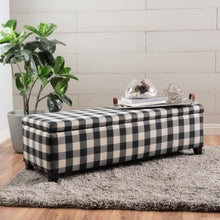 Load image into Gallery viewer, Contemporary Storage Ottoman With Seating And Storage - Black