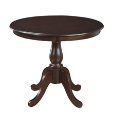 Load image into Gallery viewer, 36" Rounded Solid Manufactured Wood And Solid Wood Pedestal Base Dining Table - Espresso